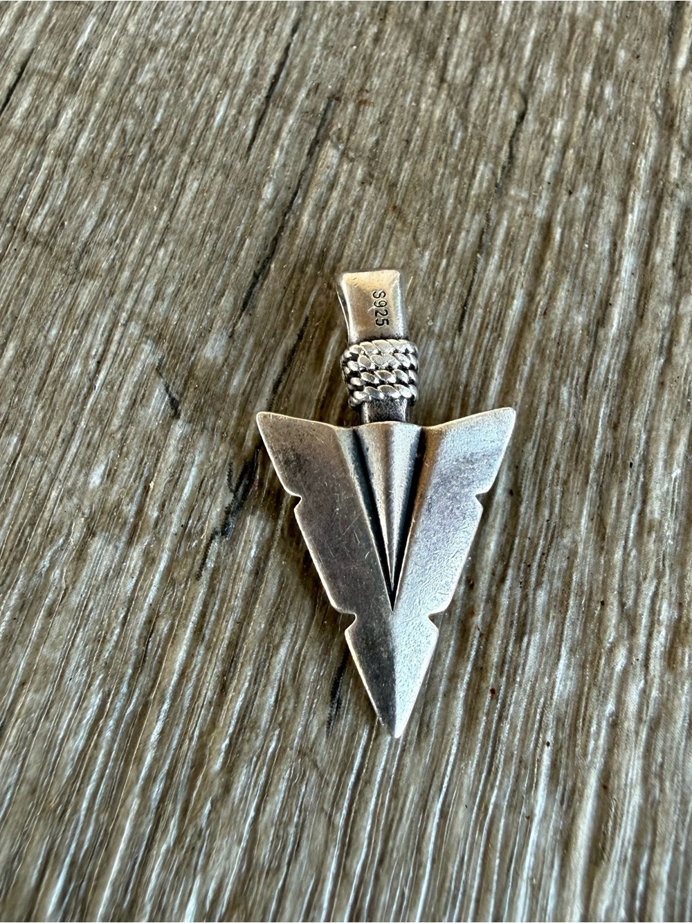 925 Silver Indian Arrowhead Spear Pendant Necklace jewelry Art A18
